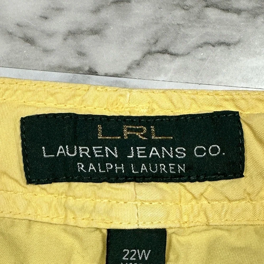 LRL Lauren Jeans Co. Ralph Lauren Yellow Shorts Size 22W (42